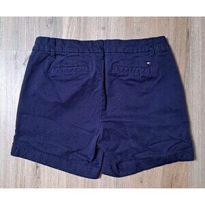 Tommy Hilfiger Women's Navy Blue Chino Shorts Preppy Stretch Y2K Size 2